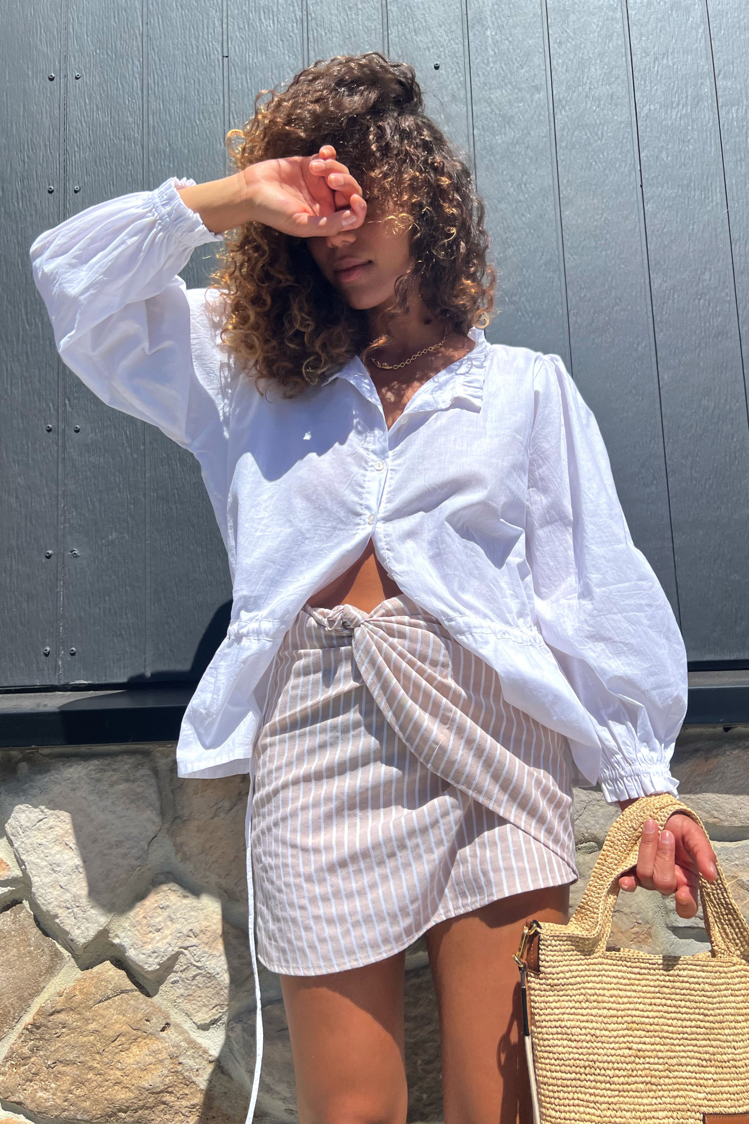 Bella blouse in Ivory