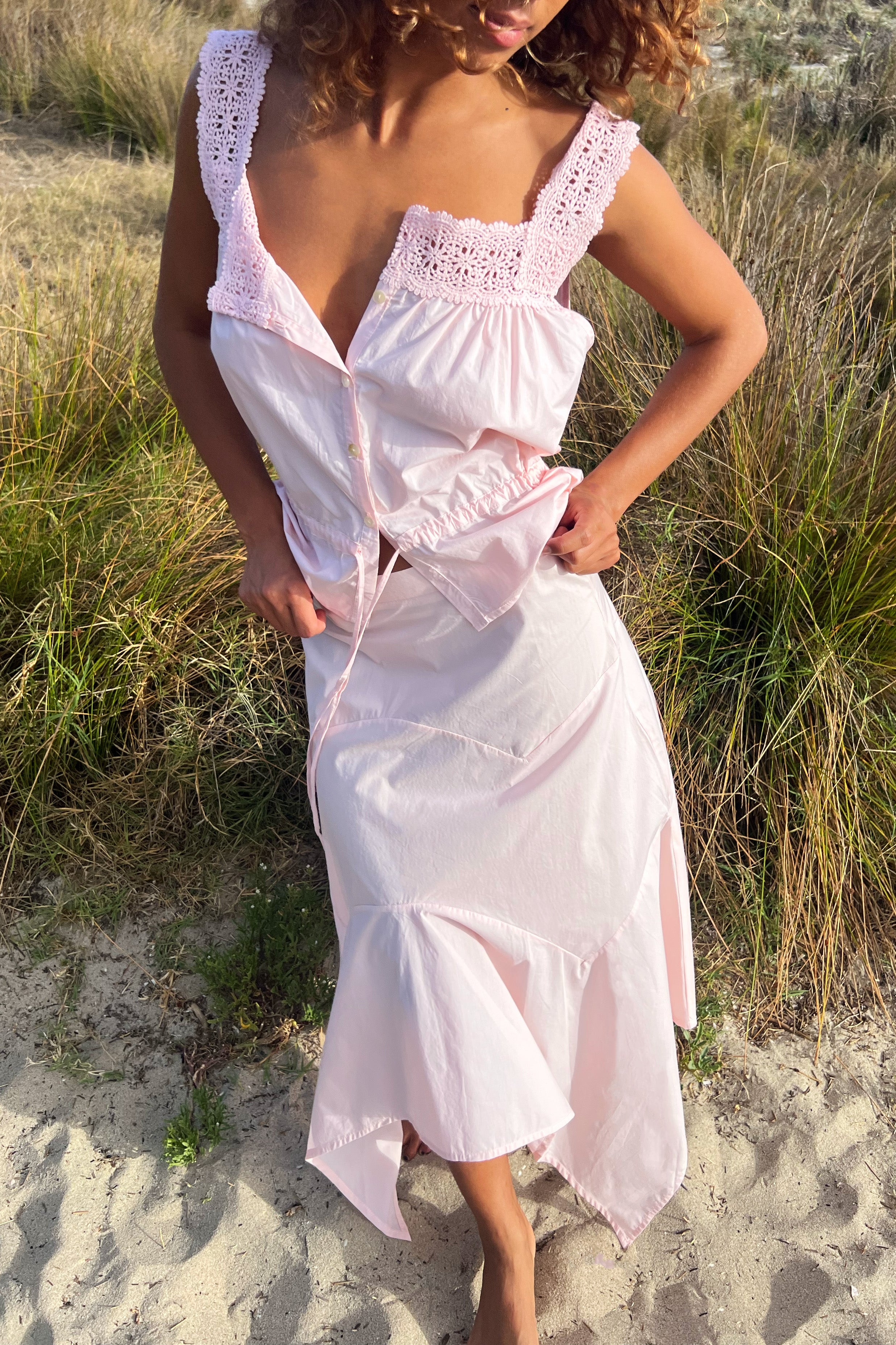 Cotton Chemise in Blush