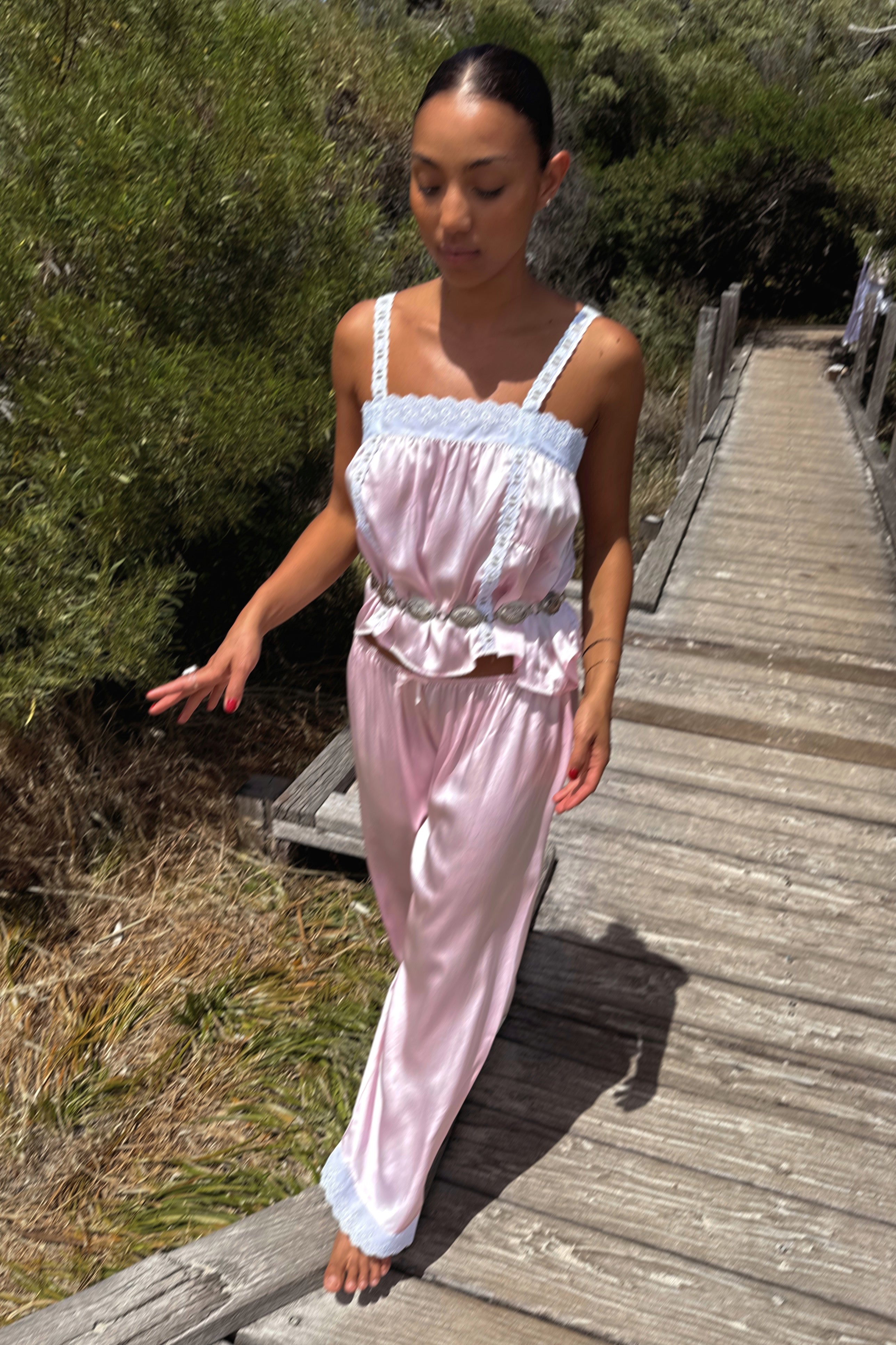 Silk Immy Top in Blush