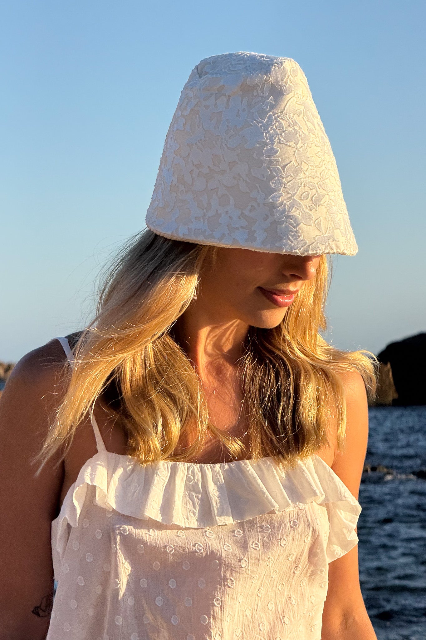 Brontë Hat in Pearl