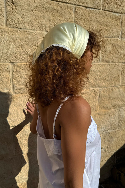 Silk Daisy Bandana in Butter