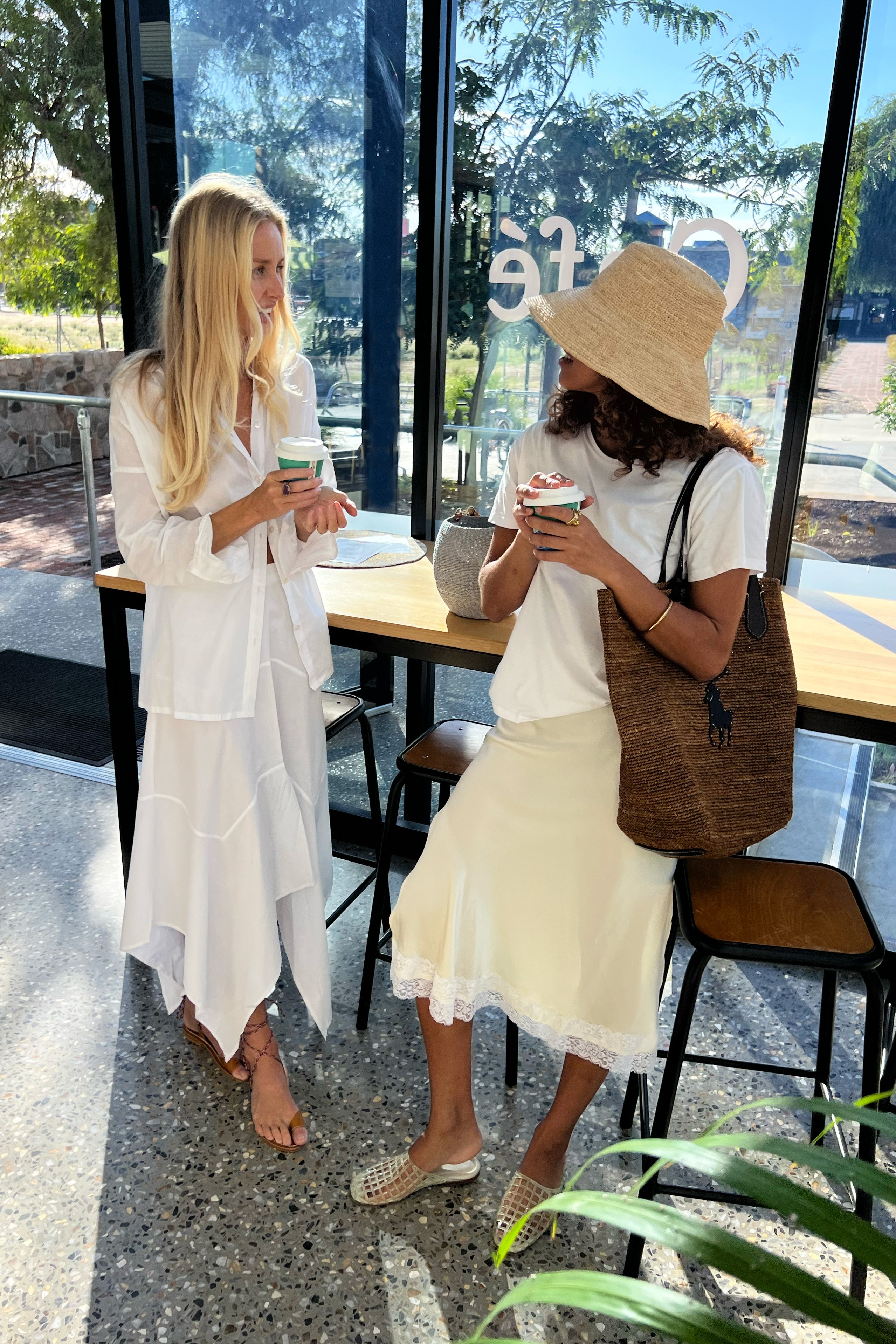 Margot Slip Skirt in Butter