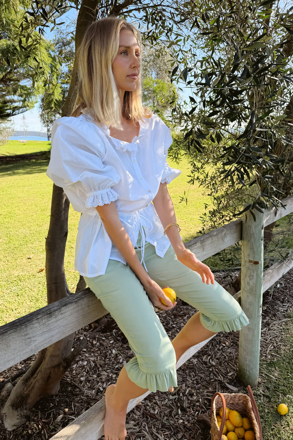 Beckett Blouse in Ivory