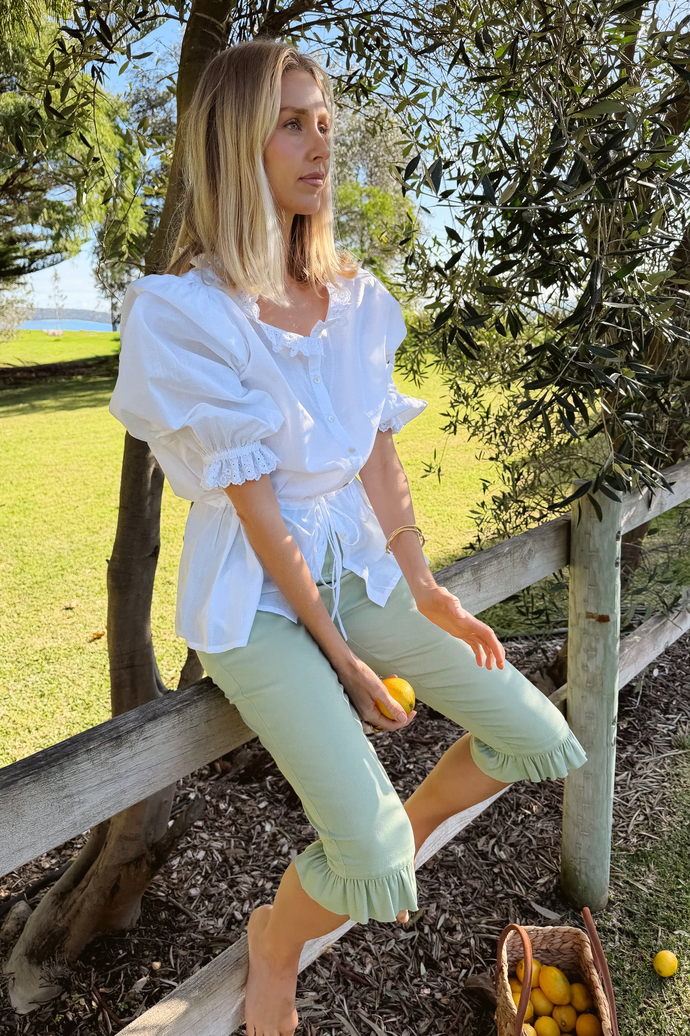 Beckett Blouse in Ivory