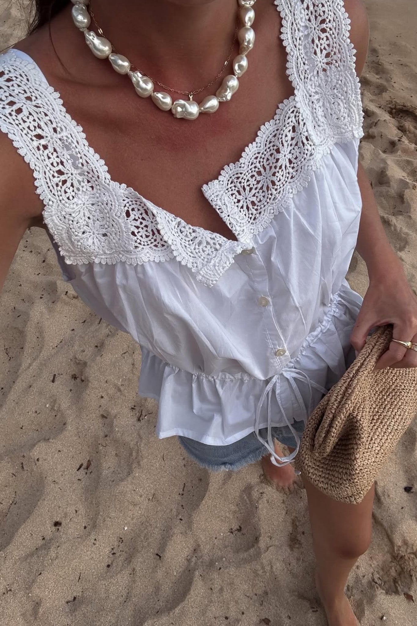 Cotton Chemise in Ivory