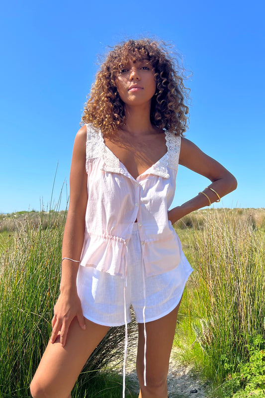 Cotton Chemise in Pale Pink - Pre-Order