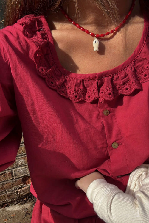 Antique Blouse in Cherry