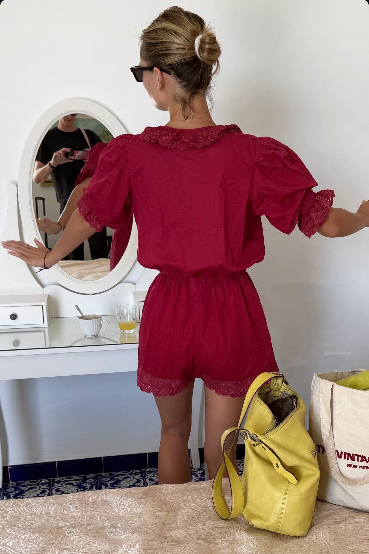 Antique Blouse in Cherry