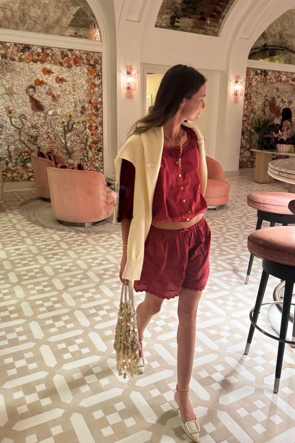 Antique Blouse in Cherry