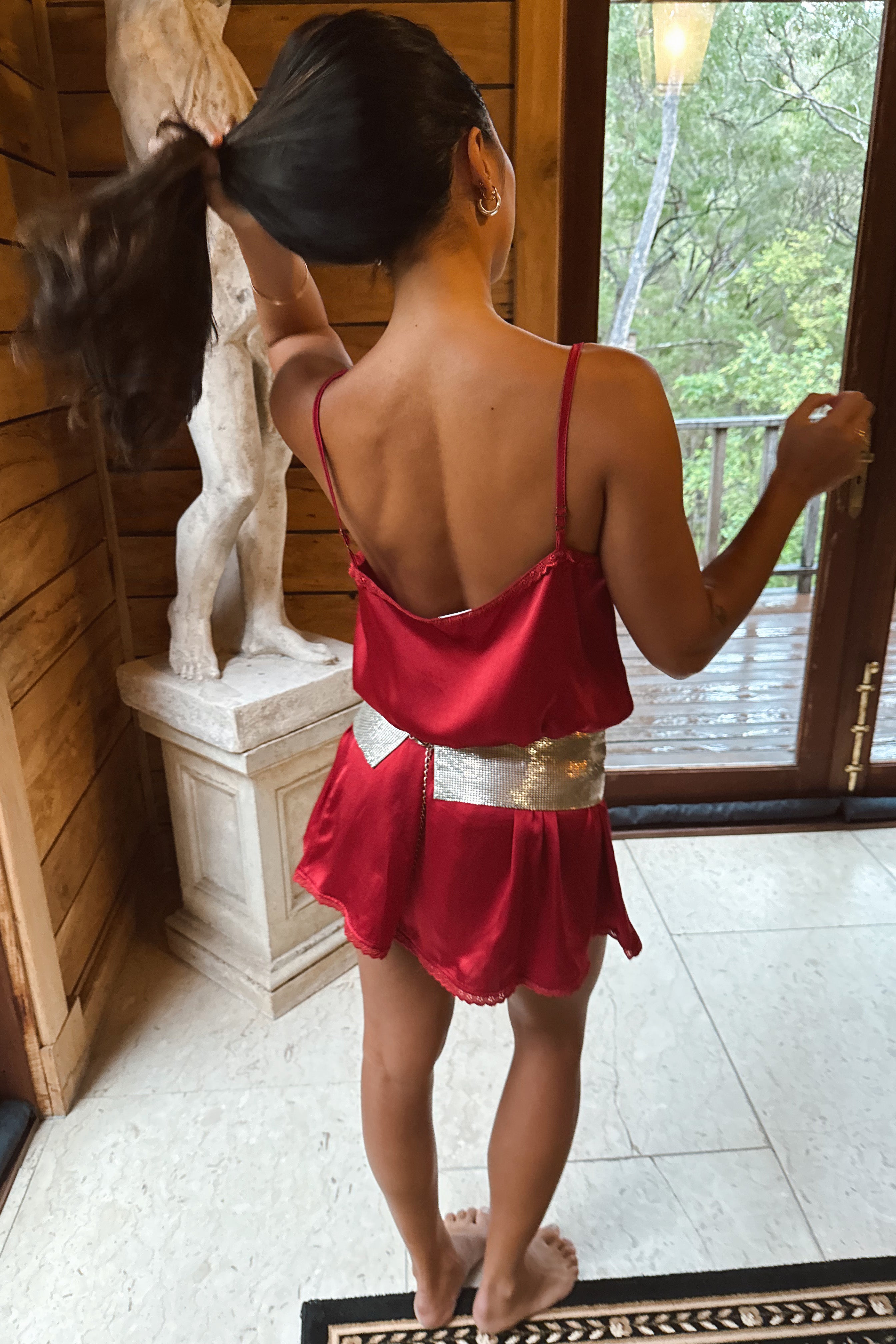 Delphine Mini Dress in Cherry