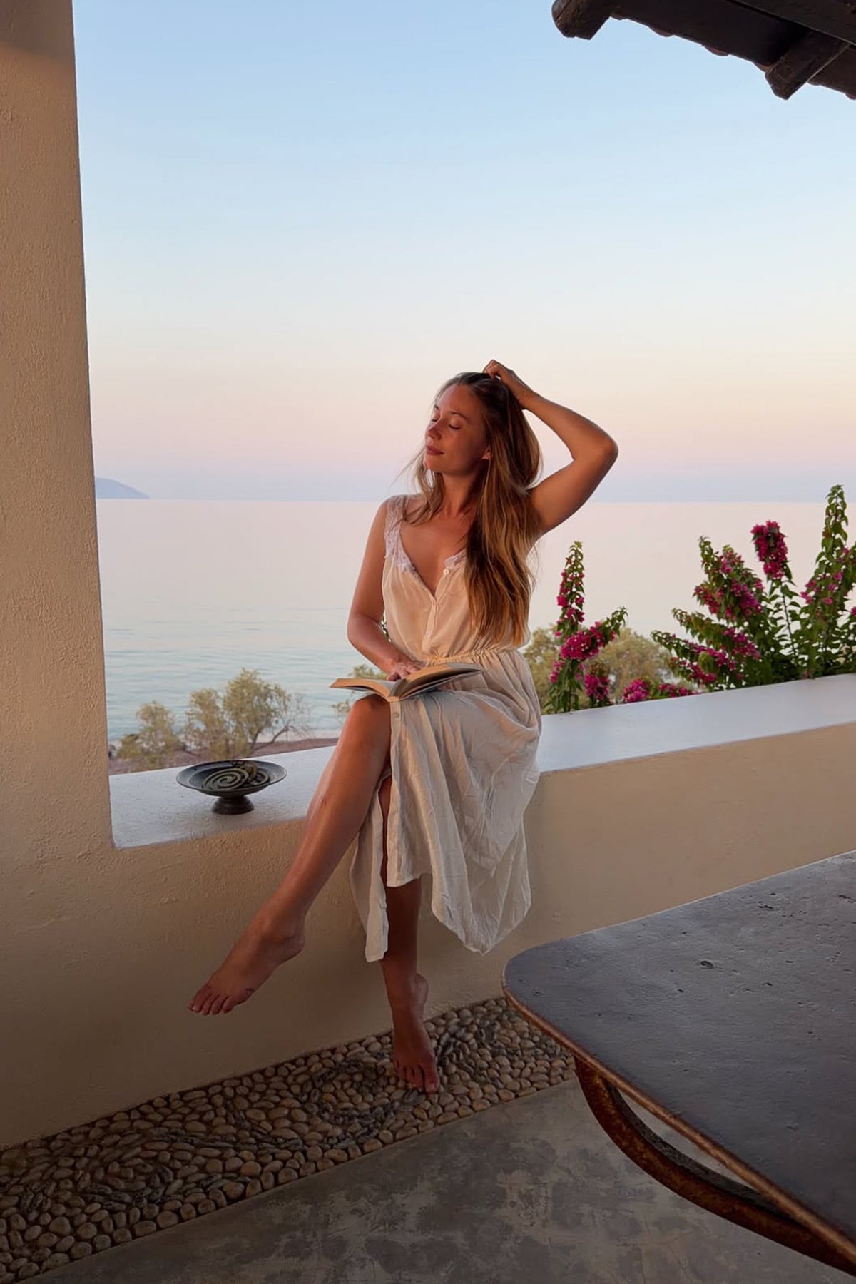 Hart Silk Slip Dress in Ivory
