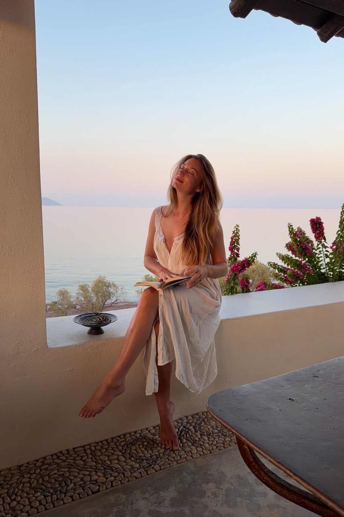 Hart Silk Slip Dress in Ivory