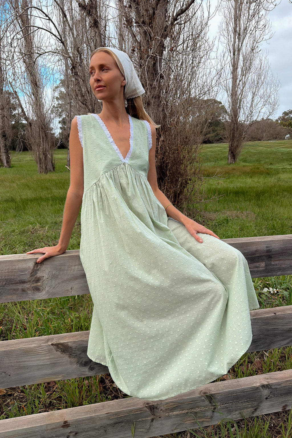 Cora Gown in Seafoam