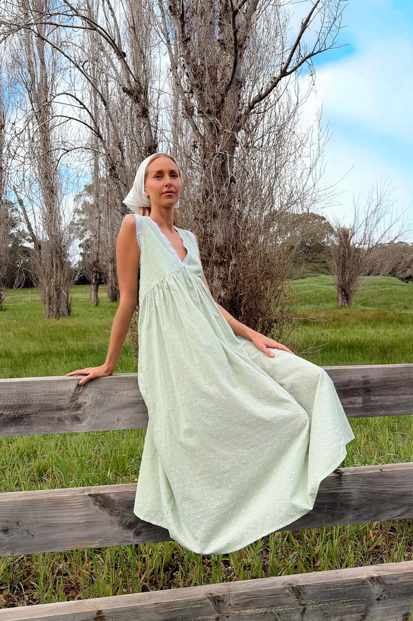 Cora Gown in Seafoam