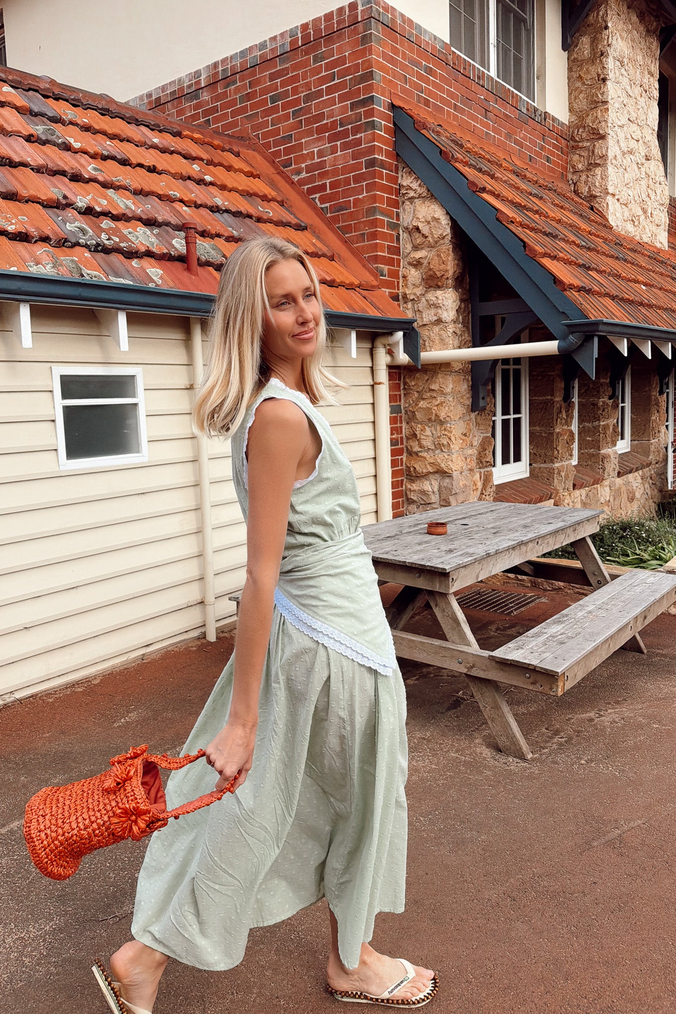Cora Gown in Seafoam