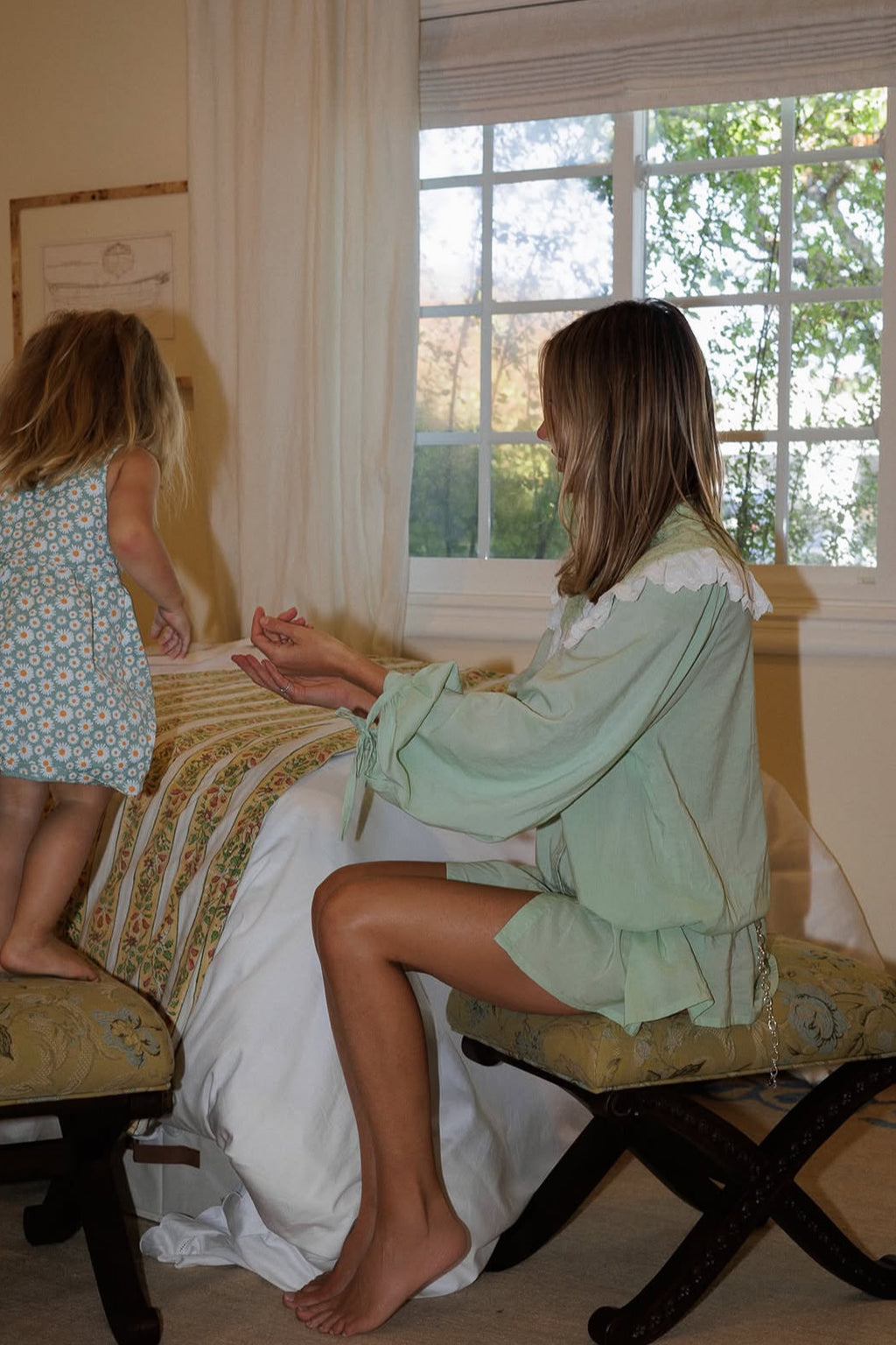 Harrie Mini Dress in Seafoam