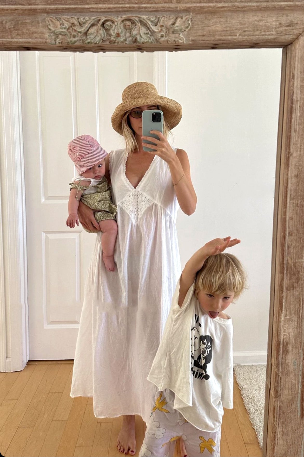 Vintage Cotton Gown in Ivory