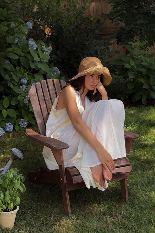 Vintage Cotton Gown in Butter