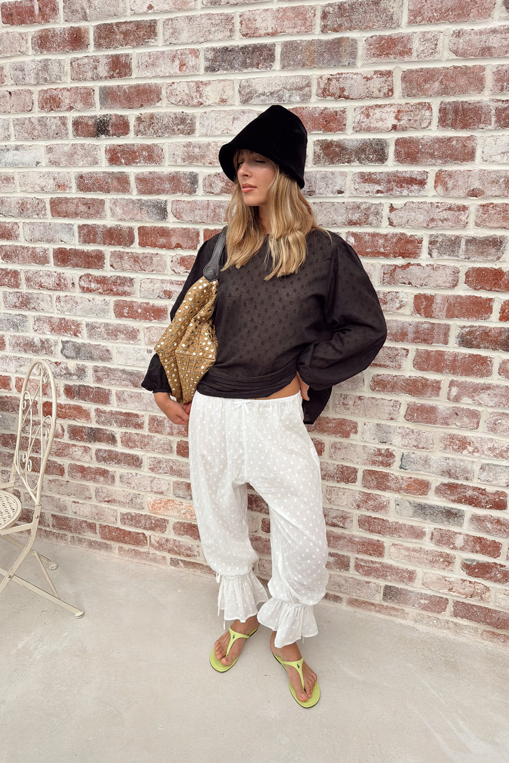 Cosette Blouse in Noir Shell