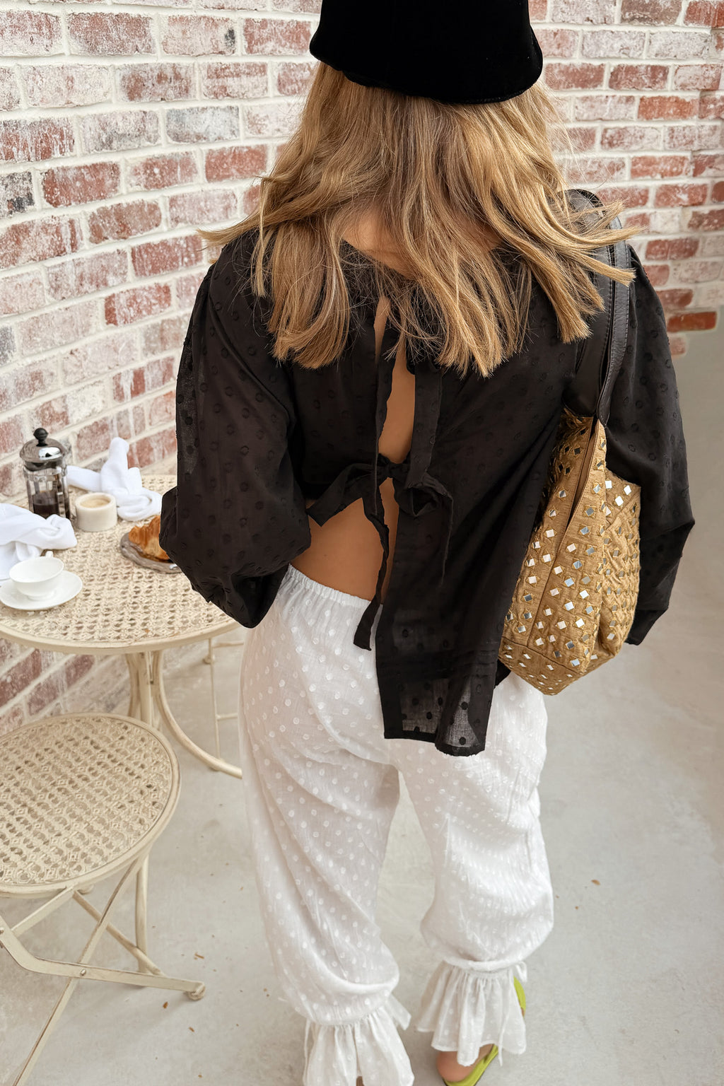 Cosette Blouse in Noir Shell