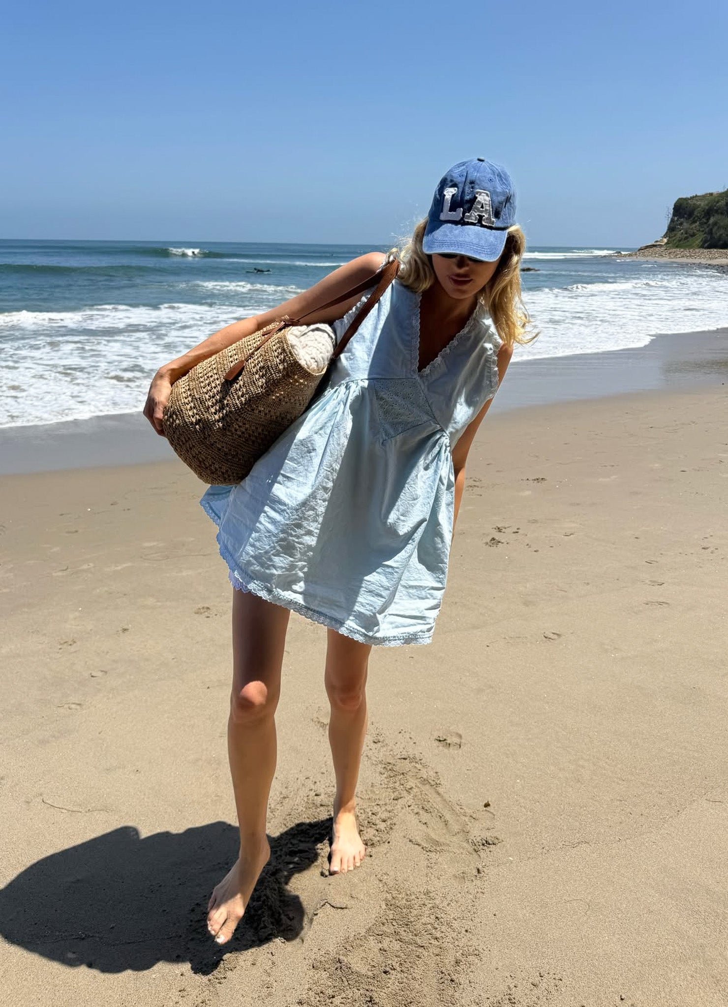 Vintage Cotton Mini in Baby Blue