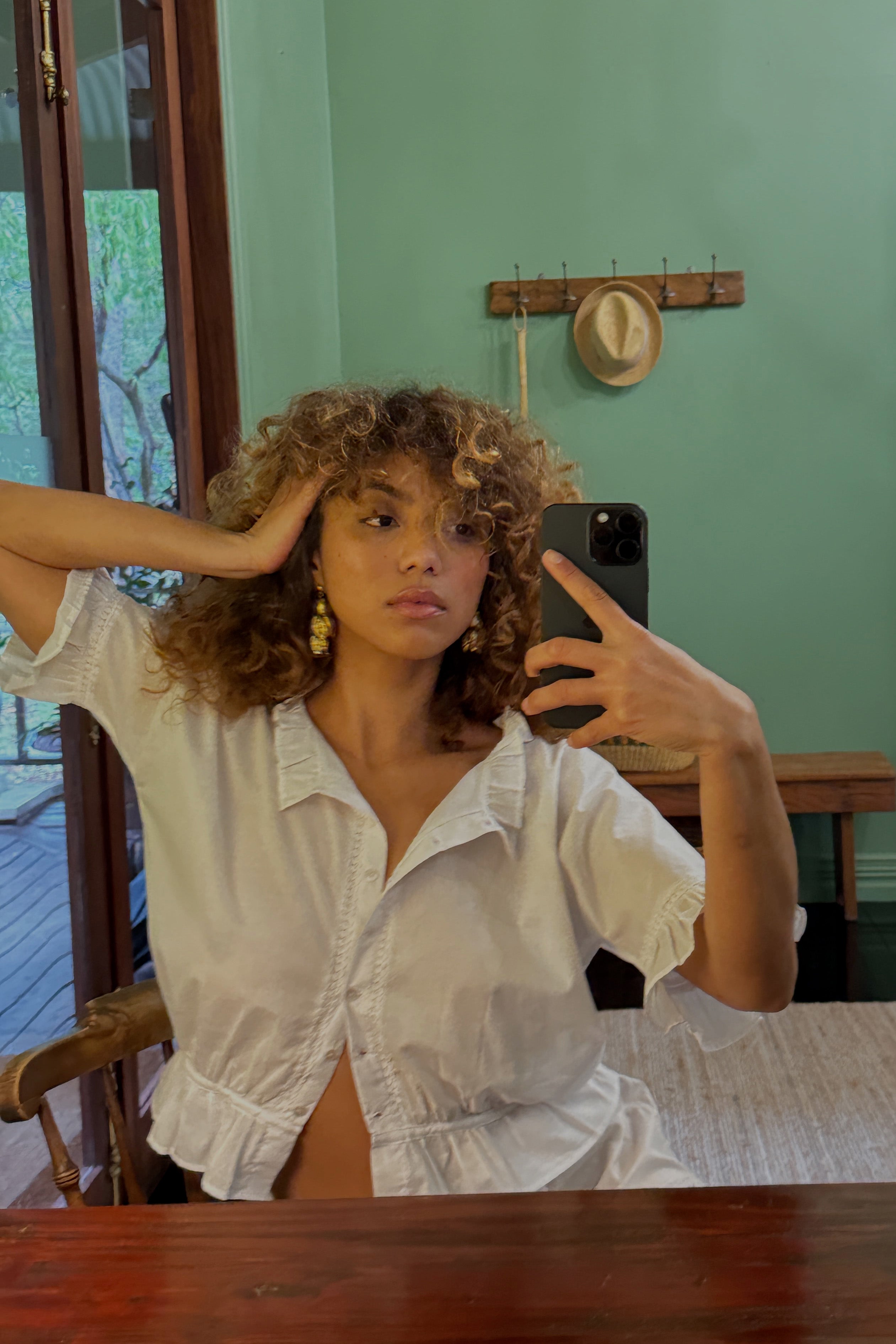Georgiana Blouse in Ivory