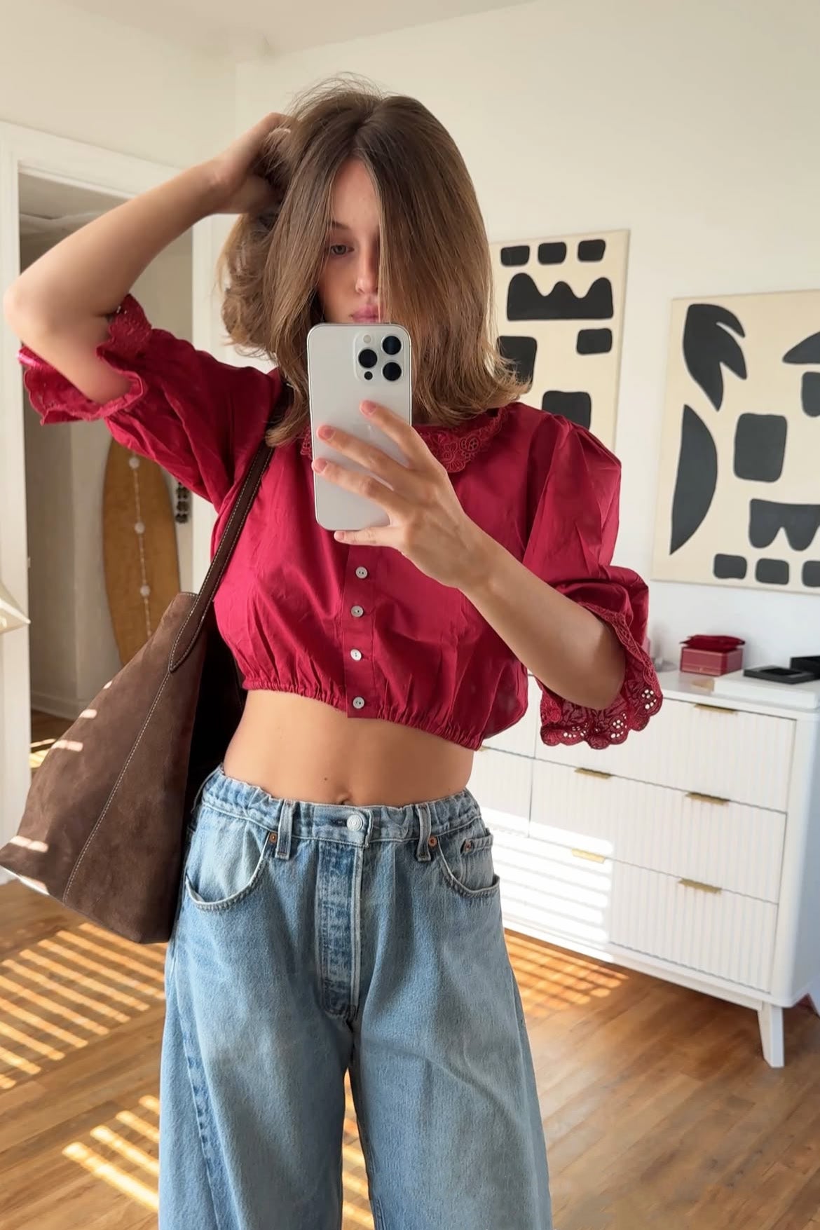 Antique Blouse in Cherry