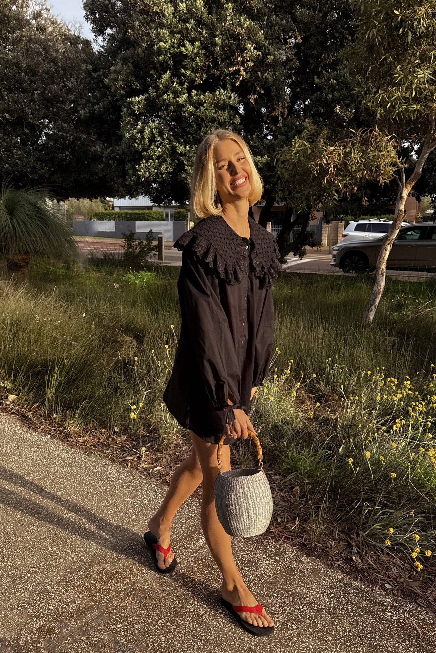 Harrie Mini Dress in Noir