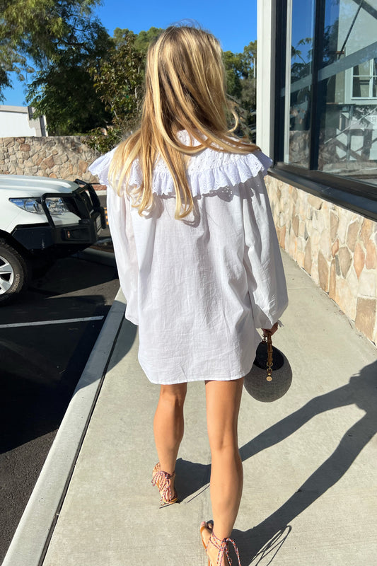 Harrie Mini Dress in Ivory