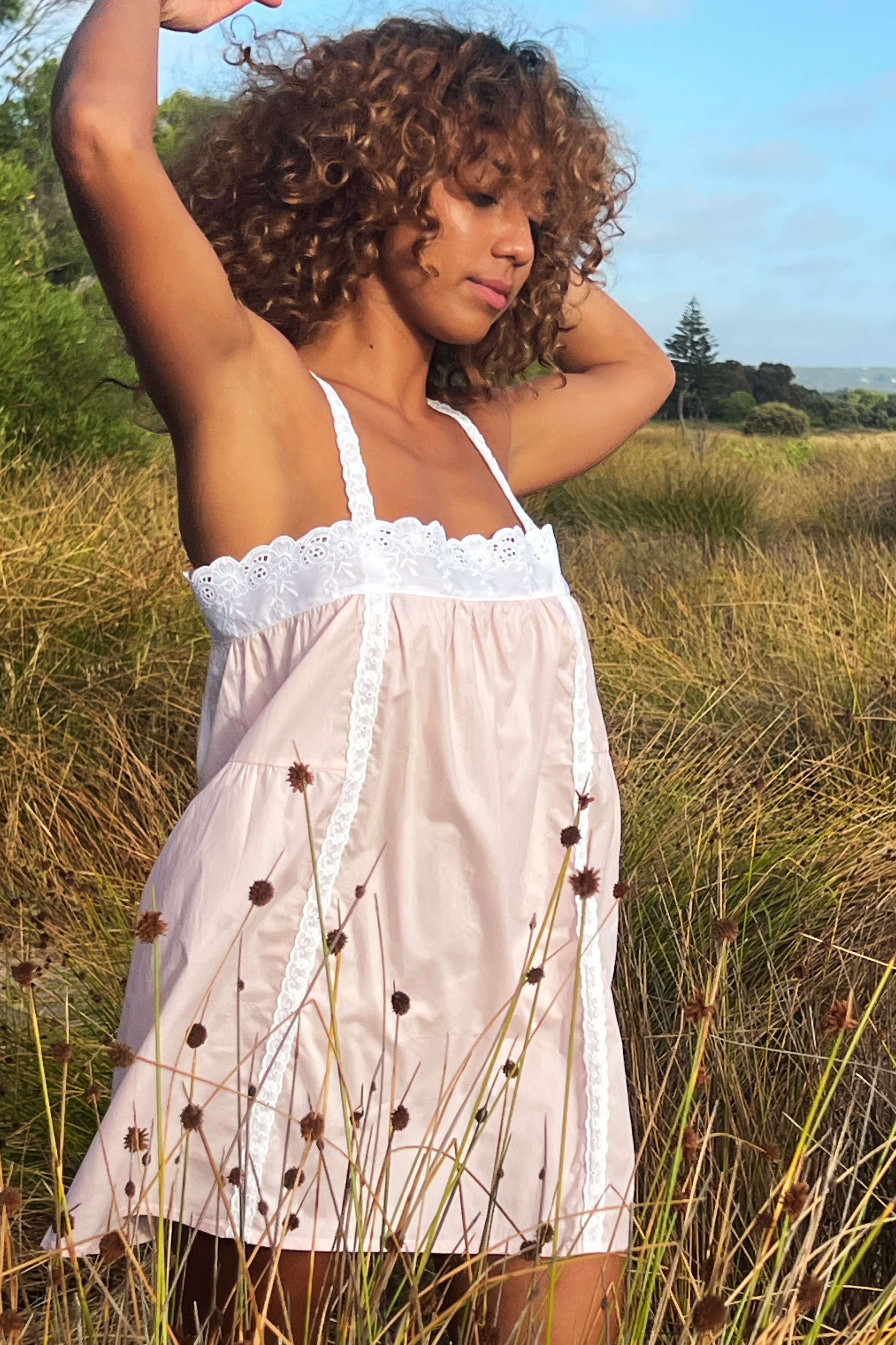 Immy Mini Dress in Blush