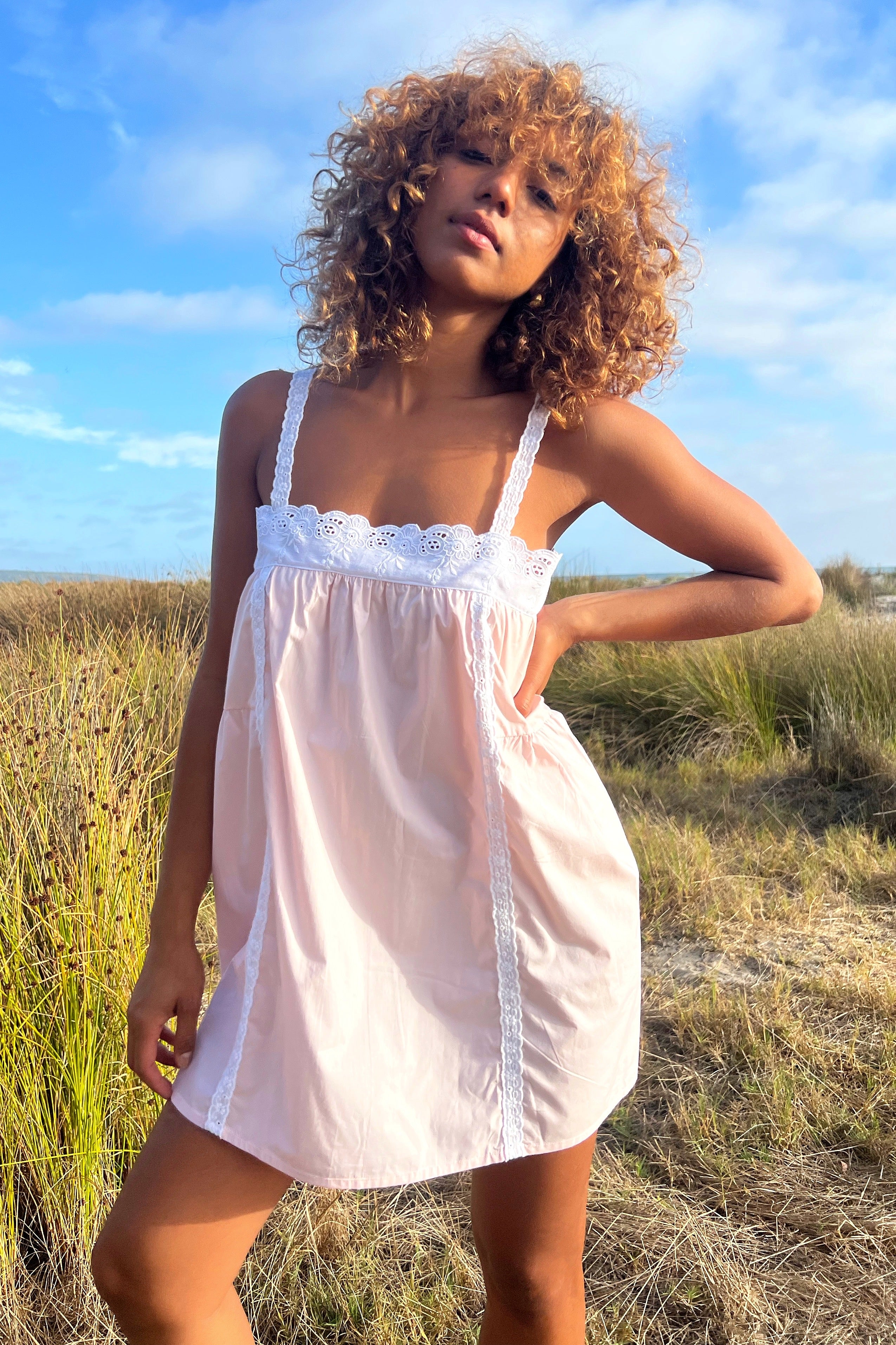 Immy Mini Dress in Blush