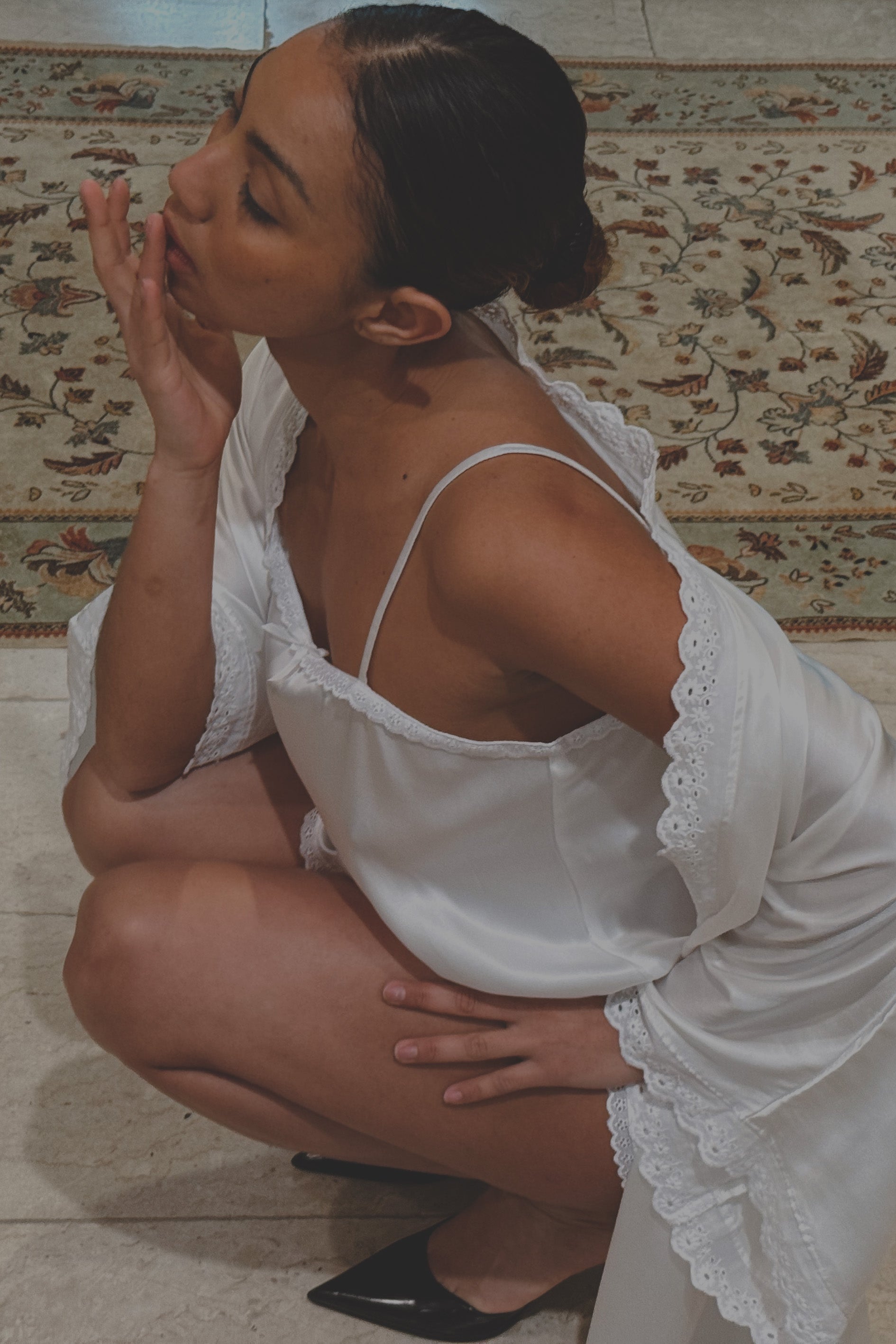 Delphine Mini Dress in Ivory