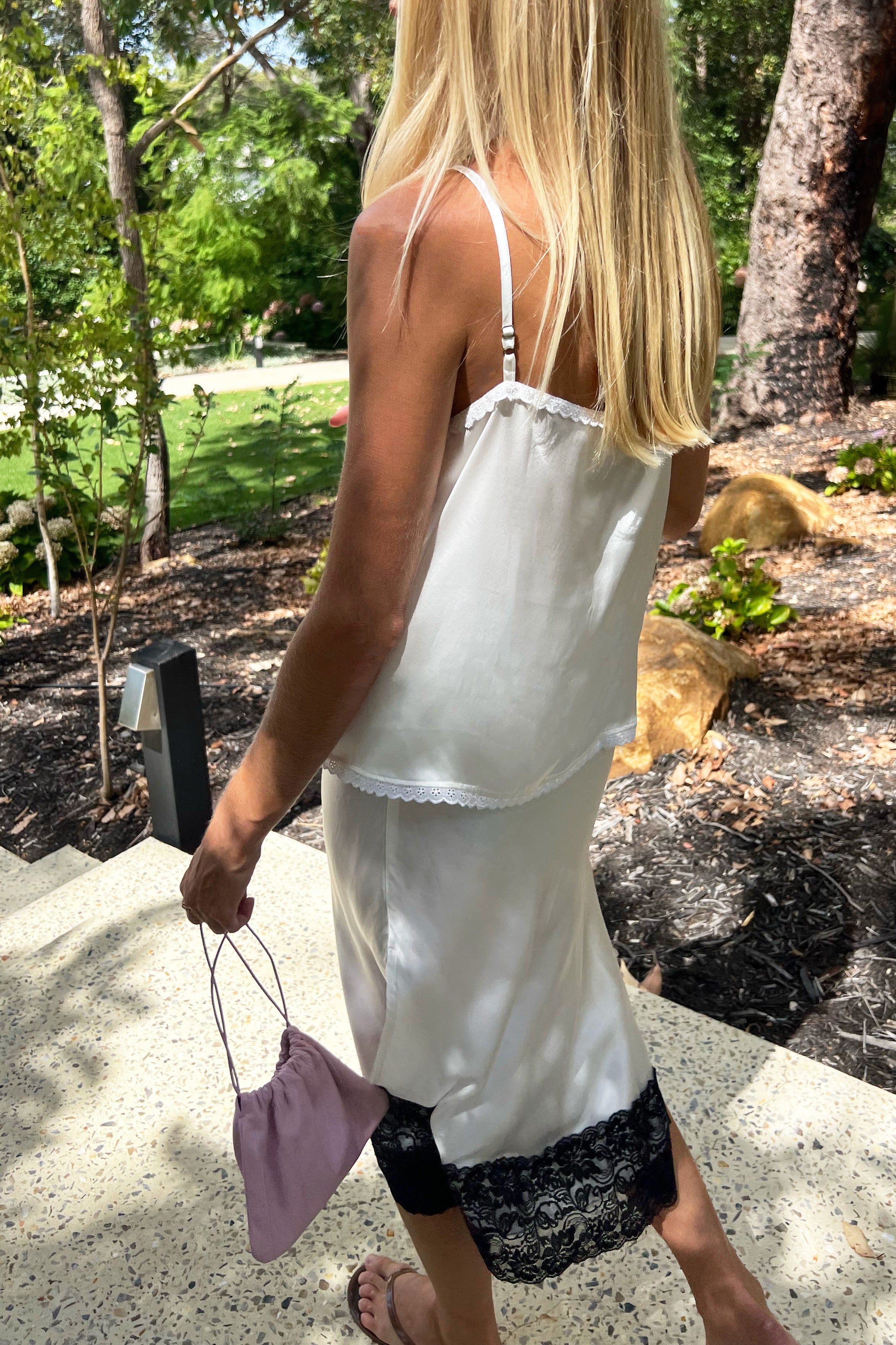 Delphine Cami in Ivory Silk