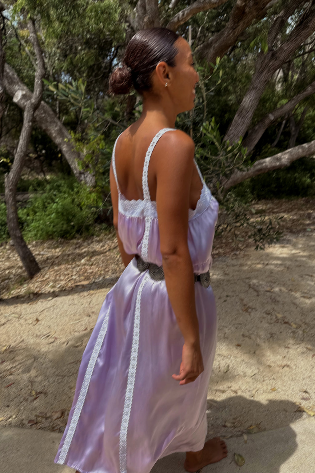 Silk Immy Gown in Lilac