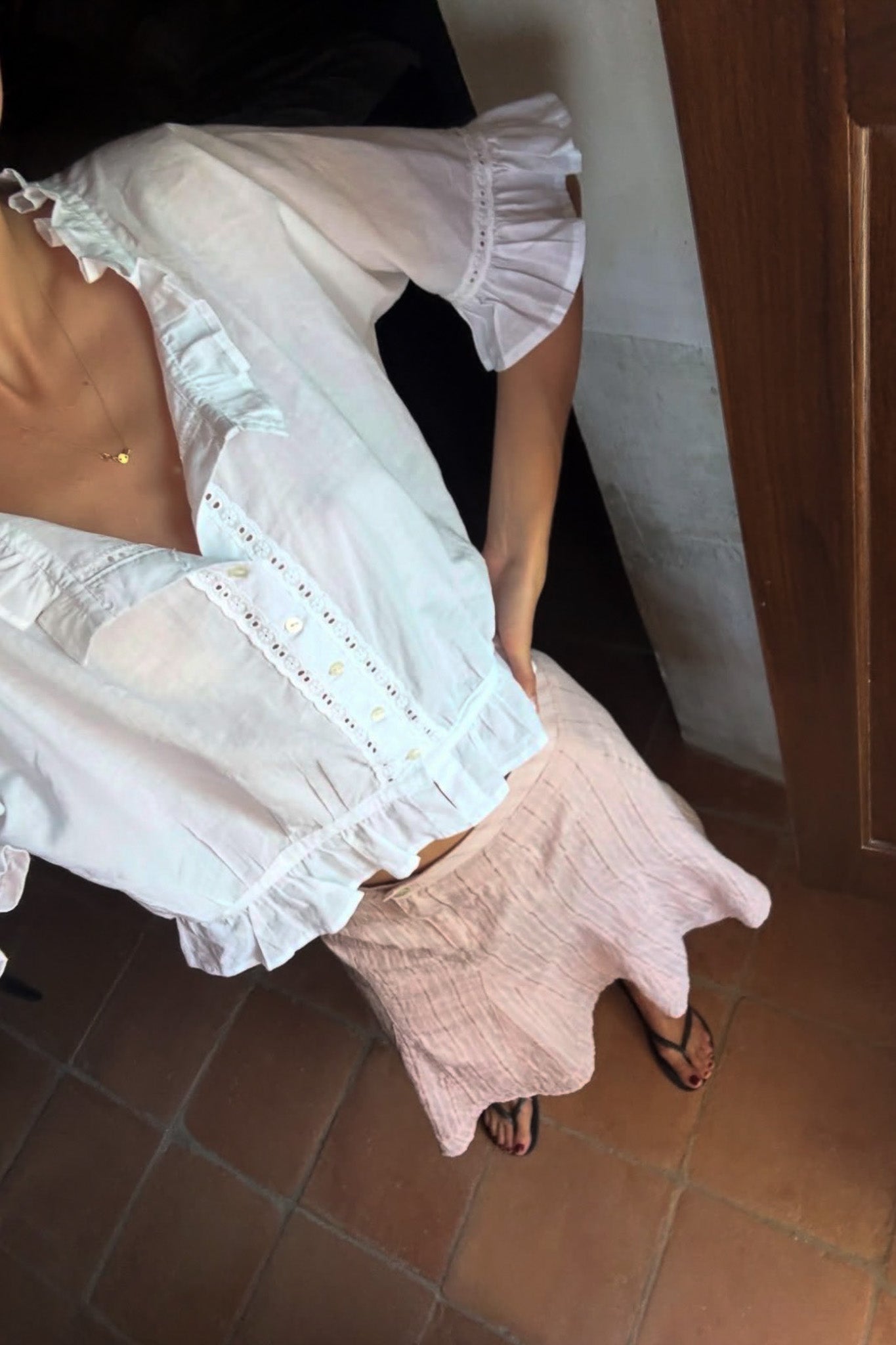Georgiana Blouse in Ivory