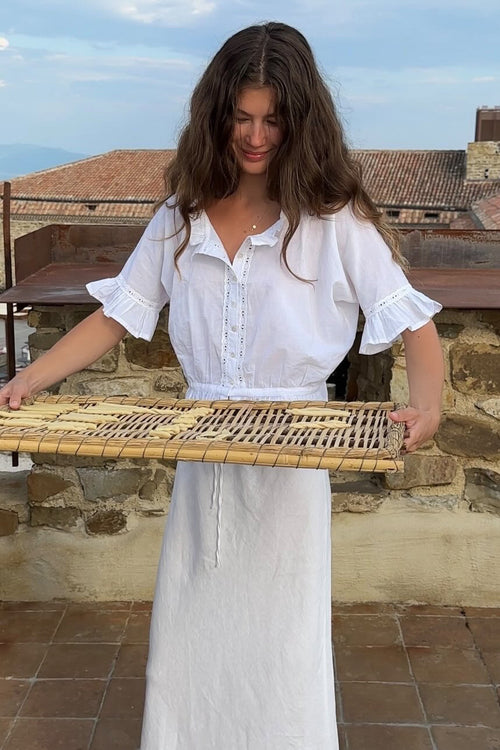 Georgiana Blouse in Ivory