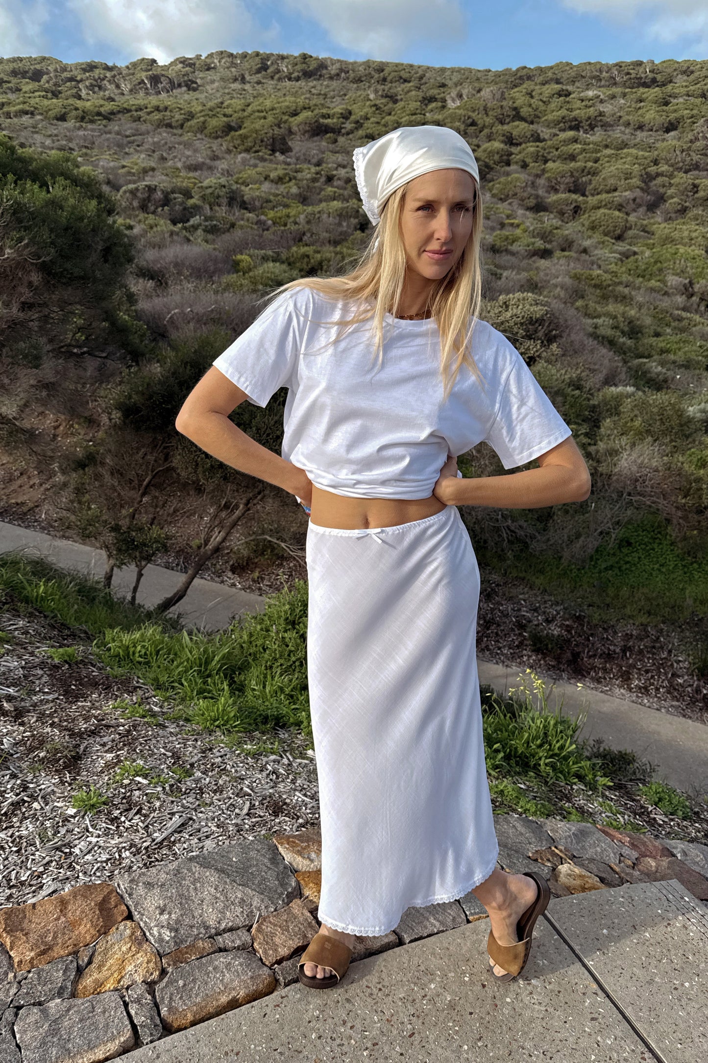 Margot Beach Skirt in Ivory