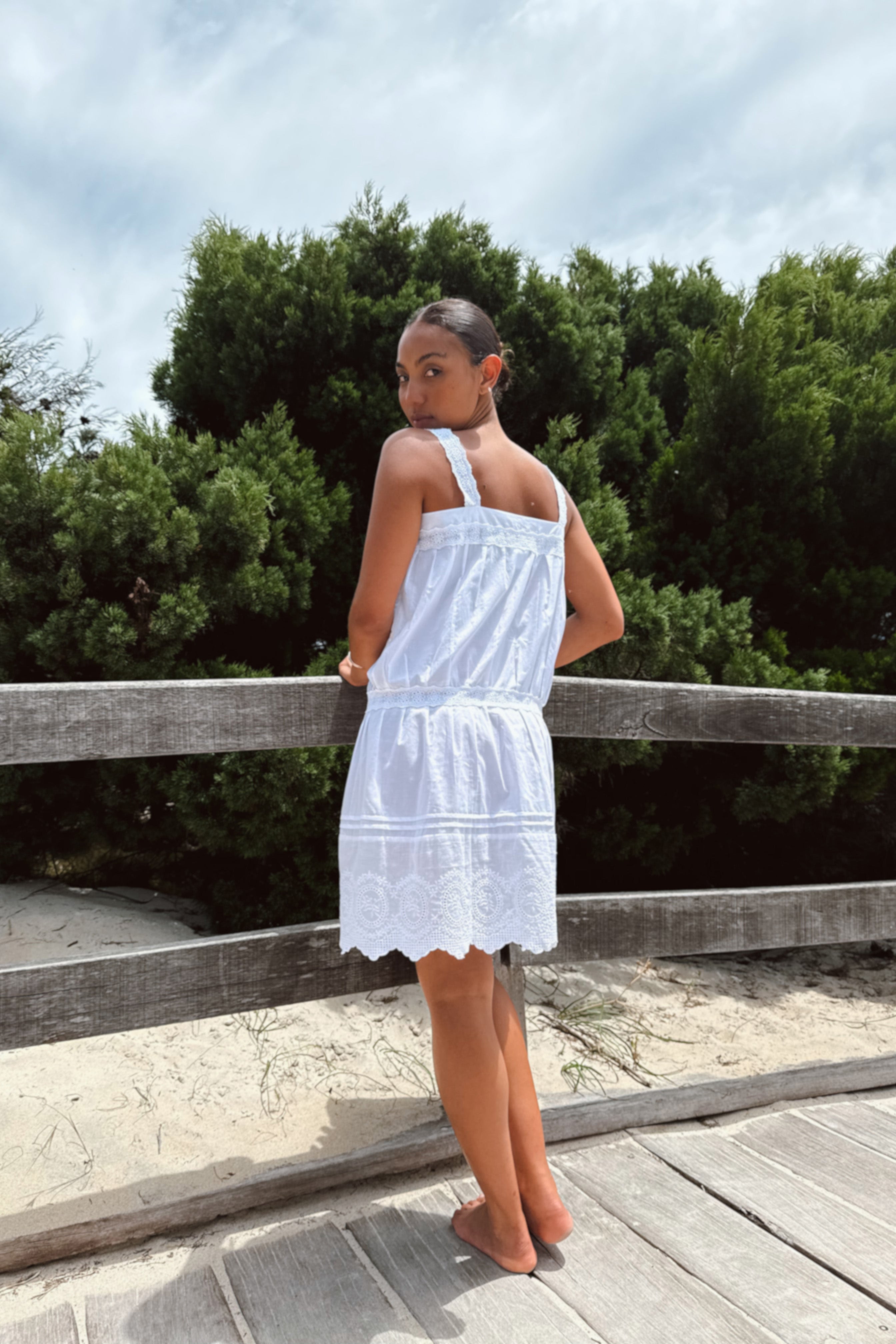 Marie Dress in Ivory