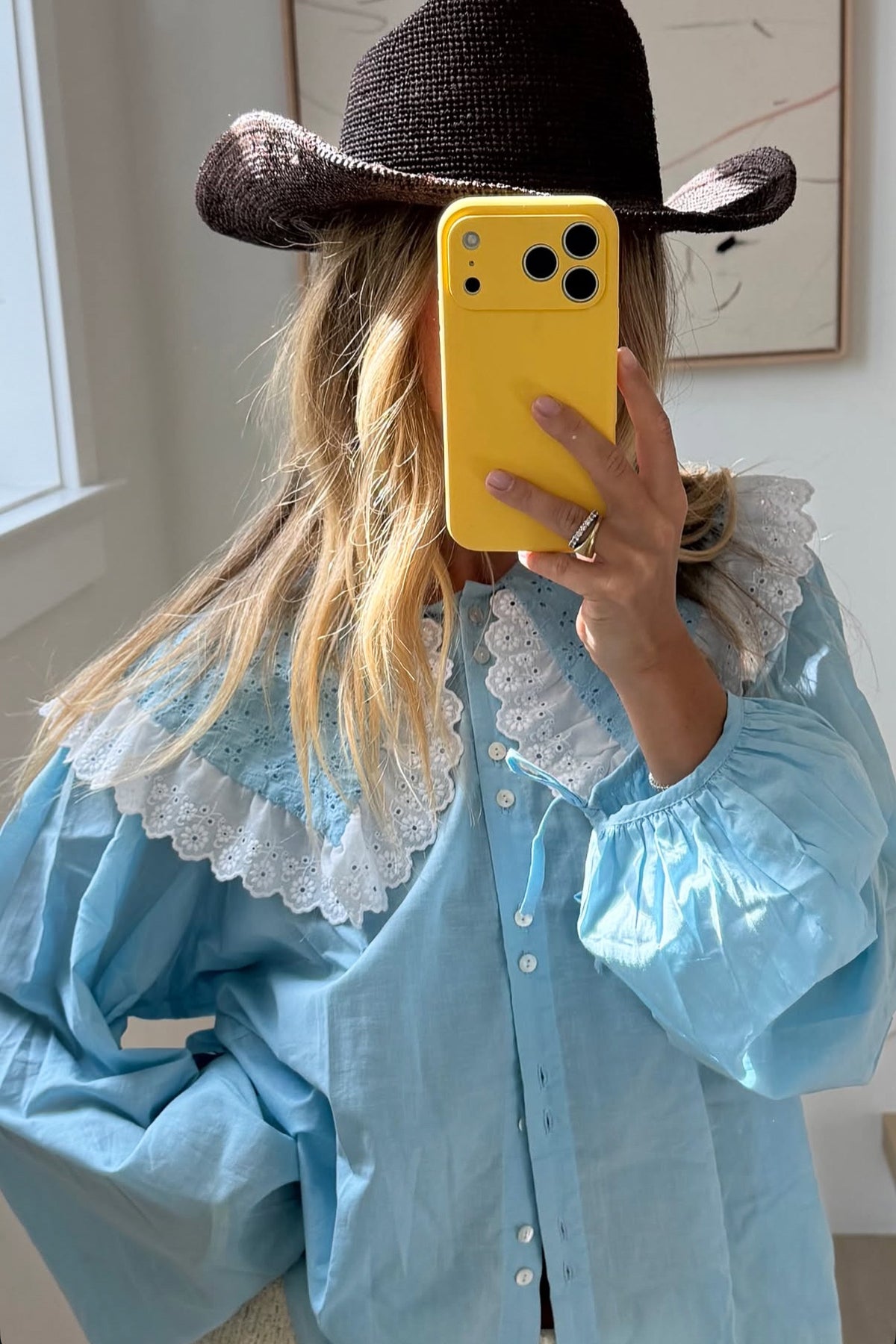 Harrie Blouse in Sky