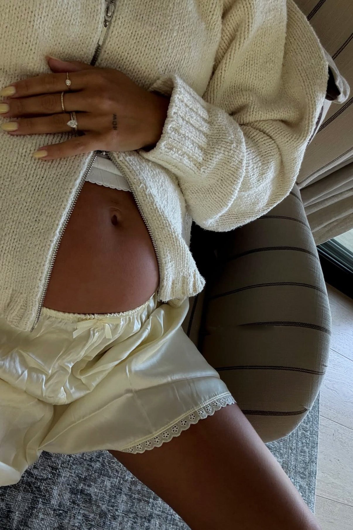 Delphine Short in Butter Silk