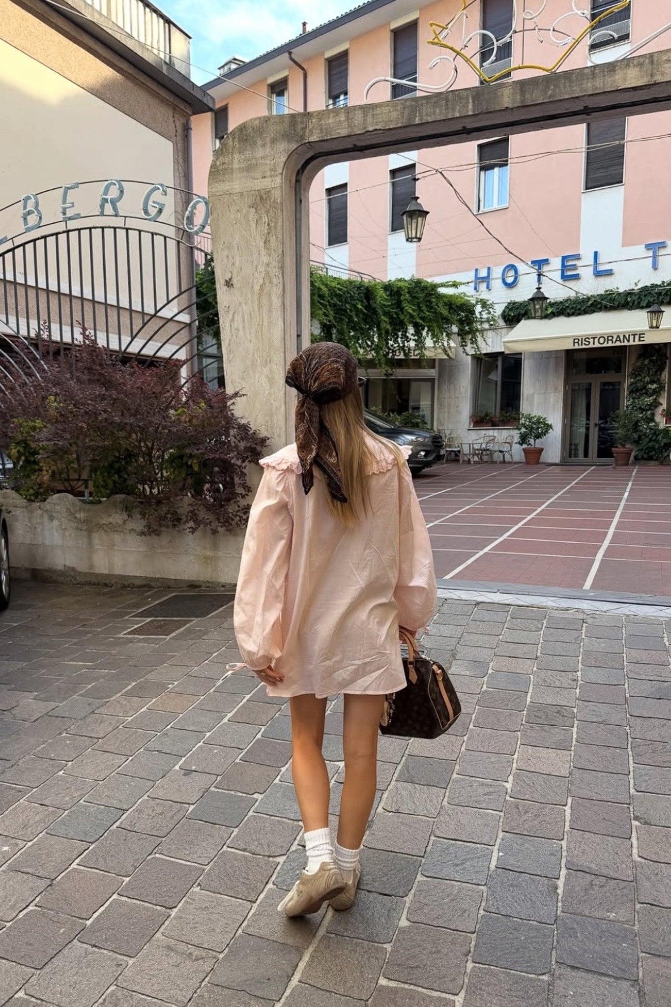 Harrie Mini Dress in Peach