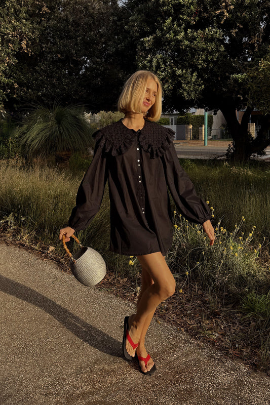 Harrie Mini Dress in Noir