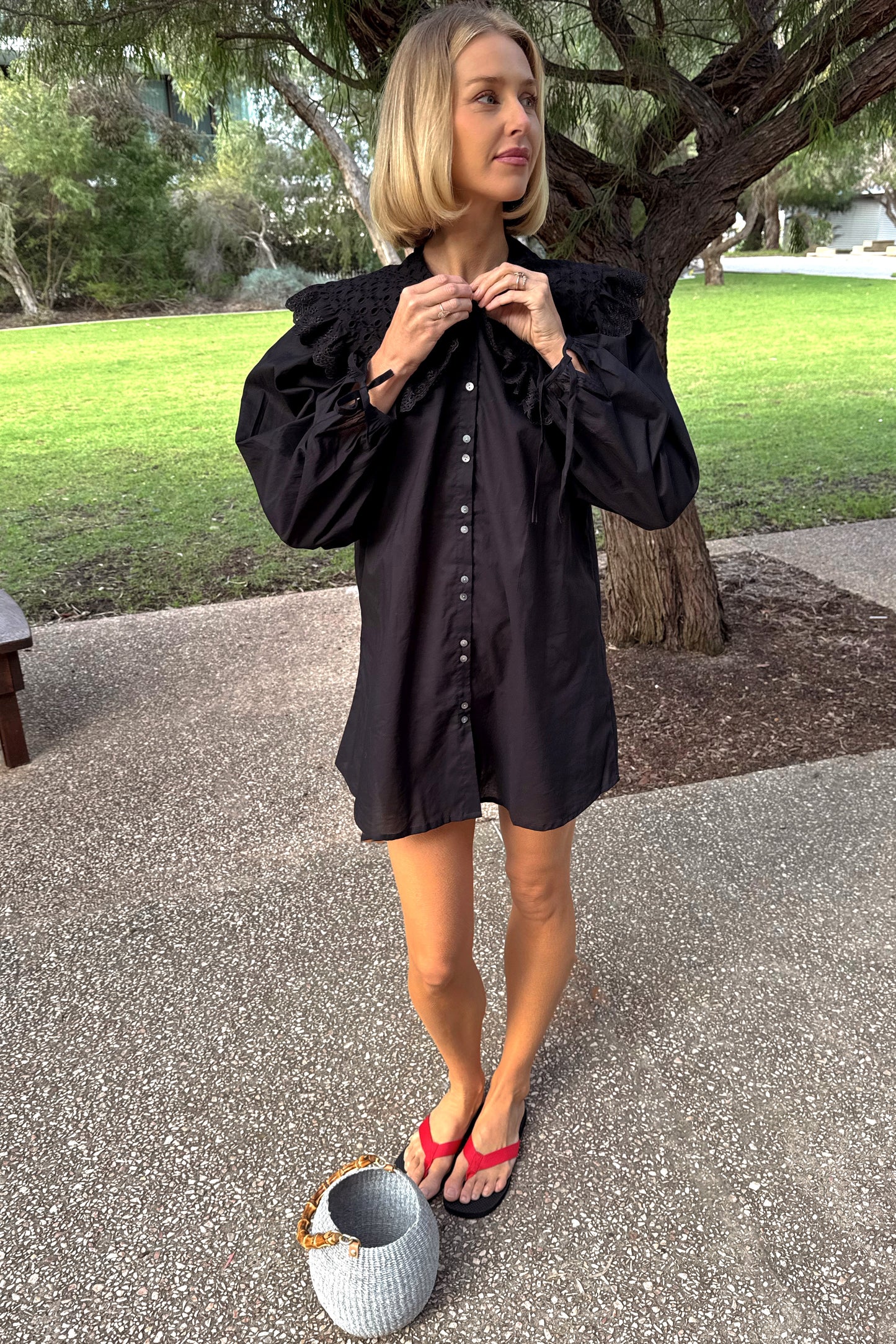 Harrie Mini Dress in Noir