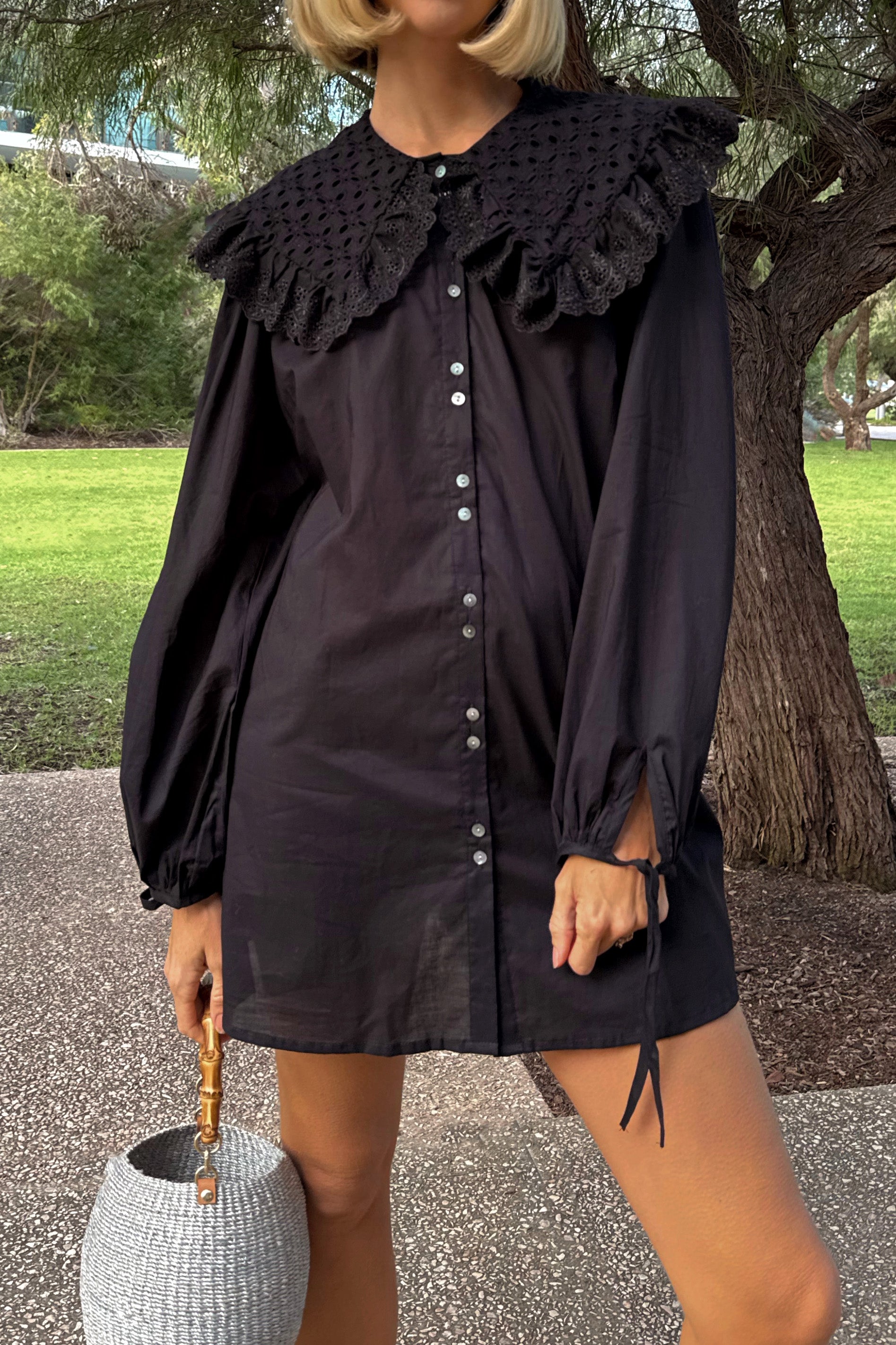 Harrie Mini Dress in Noir