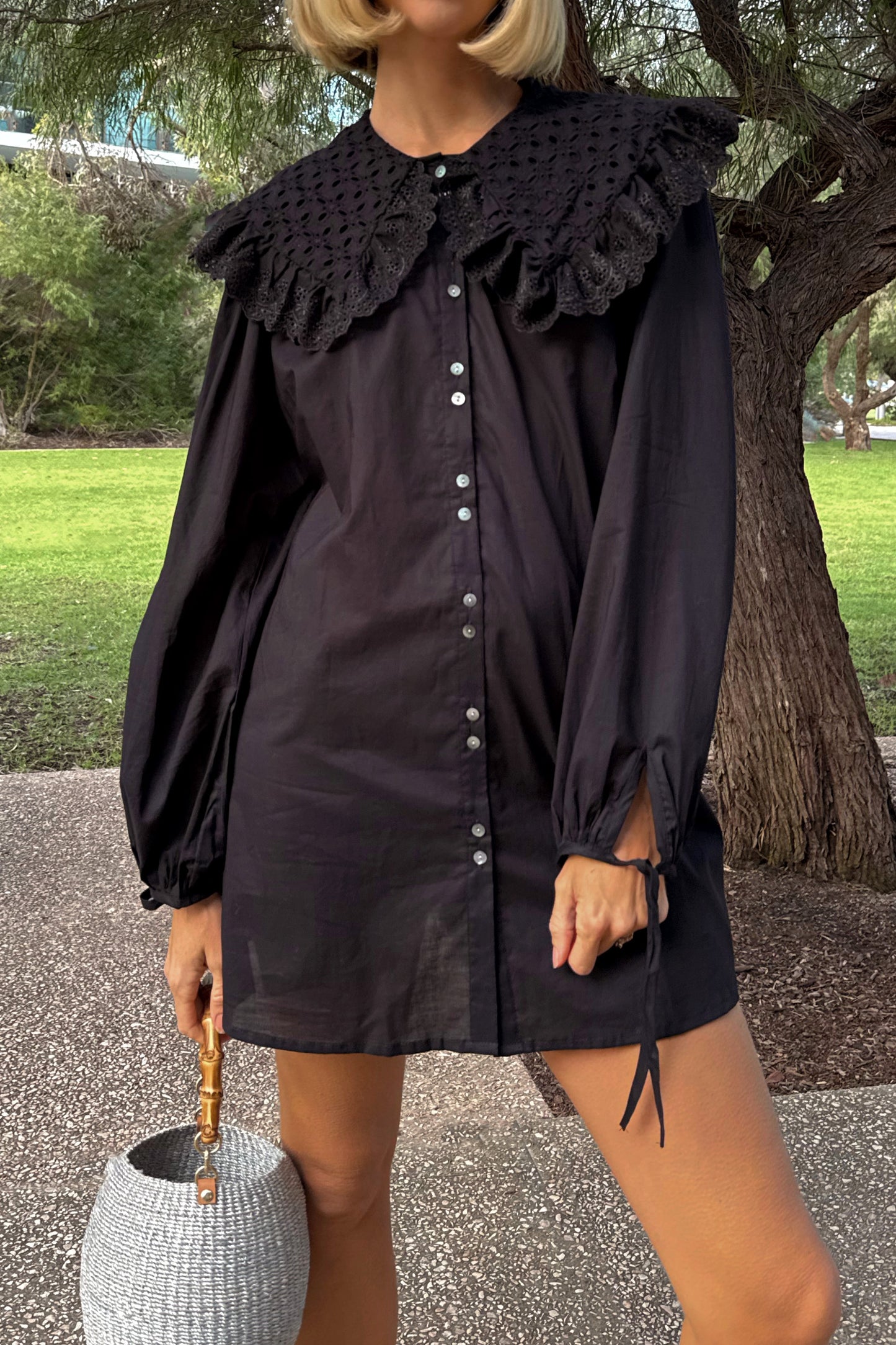 Harrie Mini Dress in Noir