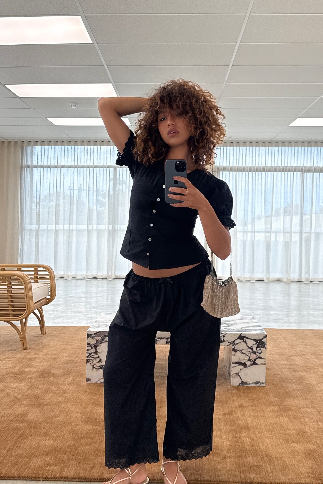 Ophelia Blouse in Noir