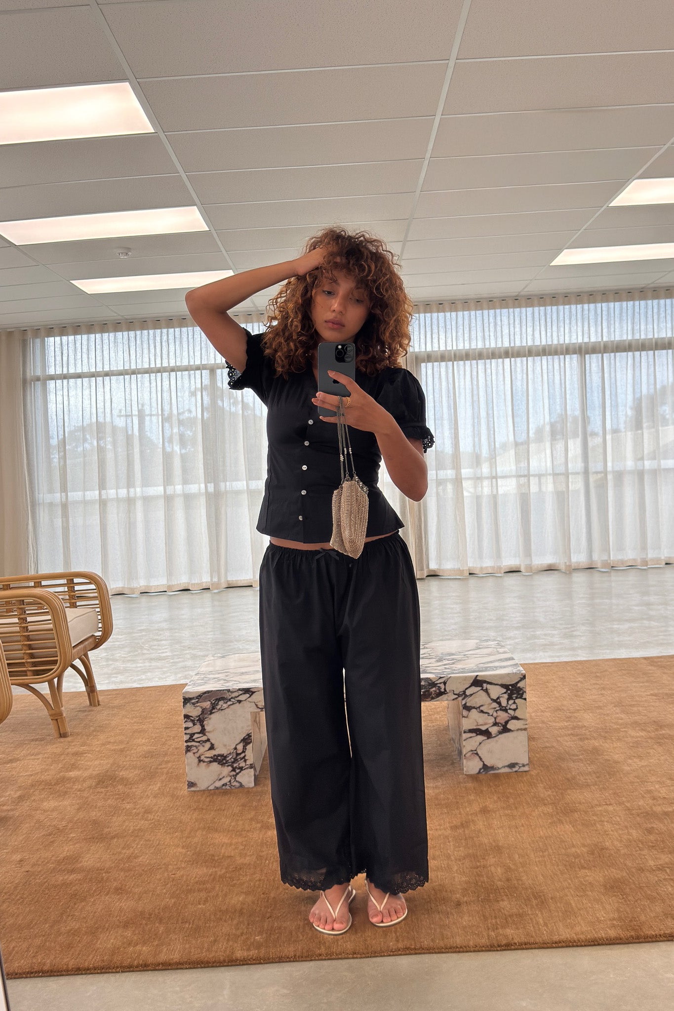 Ophelia Blouse in Noir