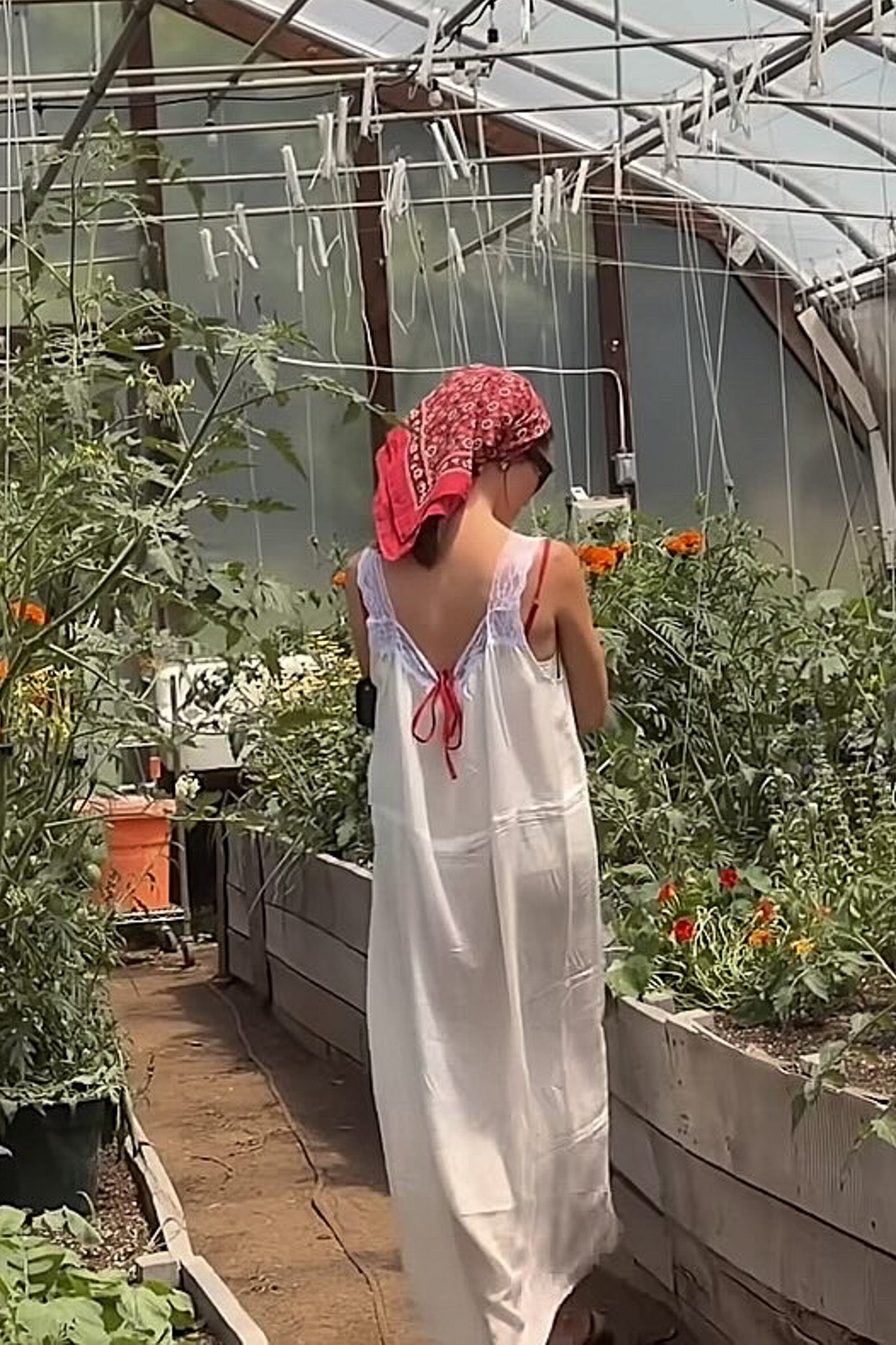 Hart Silk Slip Dress in Ivory