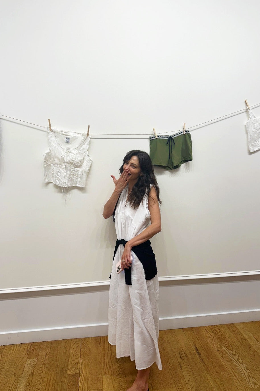 Vintage Cotton Gown in Ivory