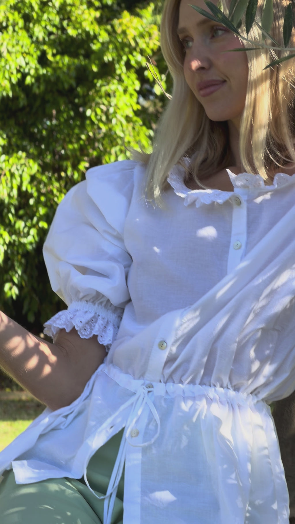 Beckett Blouse in Ivory